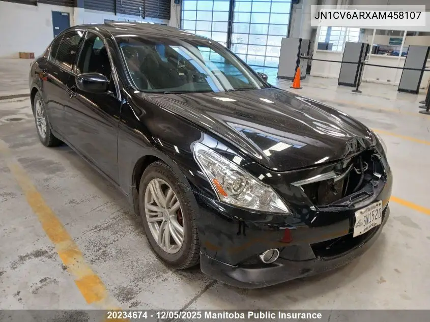 JN1CV6ARXAM458107 2010 Infiniti G37 X