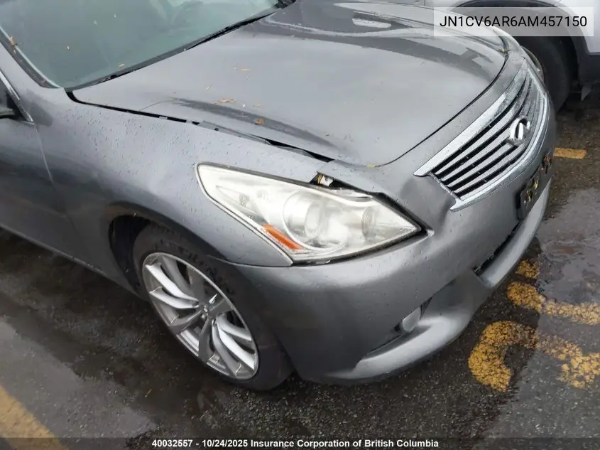 JN1CV6AR6AM457150 2010 Infiniti G37