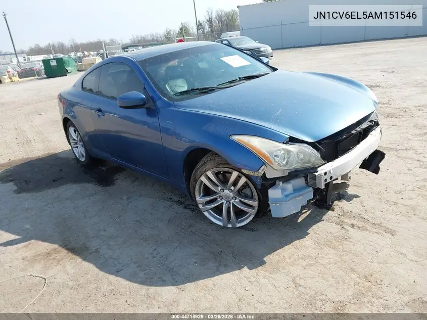 JN1CV6EL5AM151546 2010 Infiniti G37X