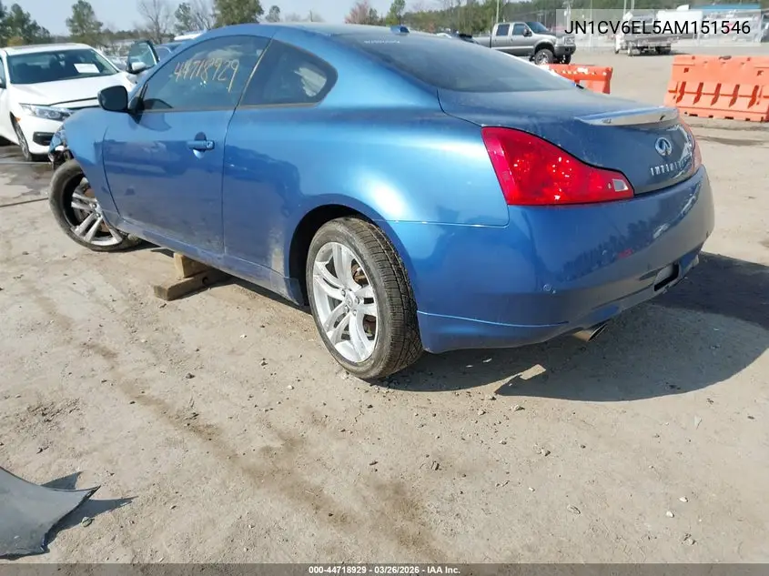 JN1CV6EL5AM151546 2010 Infiniti G37X