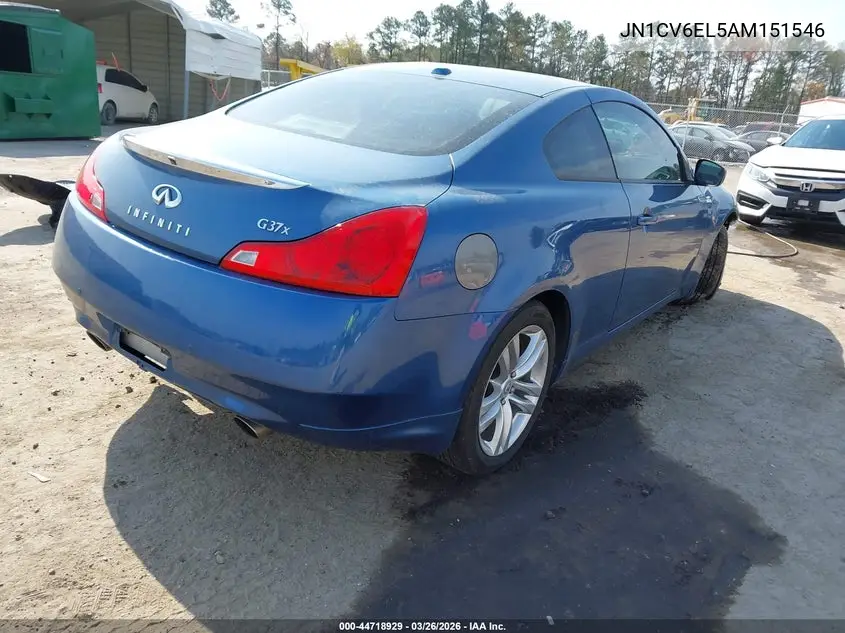 JN1CV6EL5AM151546 2010 Infiniti G37X