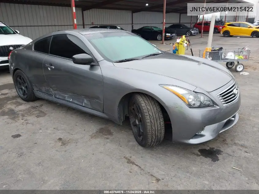 JN1CV6EK0BM215422 2011 Infiniti G37 Journey