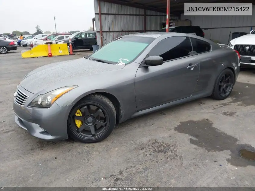 JN1CV6EK0BM215422 2011 Infiniti G37 Journey