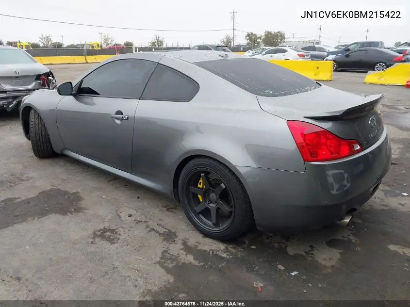 JN1CV6EK0BM215422 2011 Infiniti G37 Journey