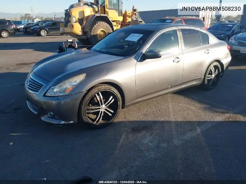 JN1CV6AP8BM508230 2011 Infiniti G37 Journey