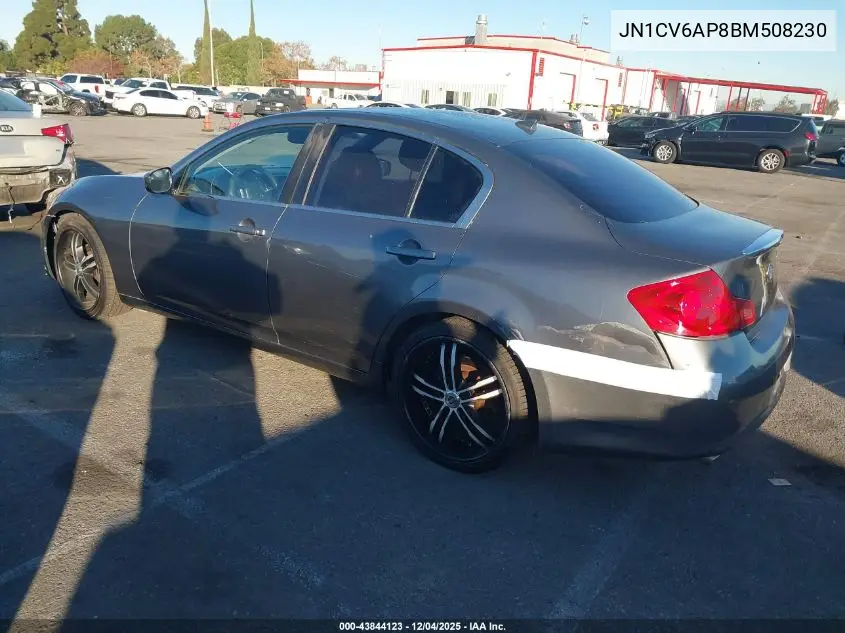 JN1CV6AP8BM508230 2011 Infiniti G37 Journey