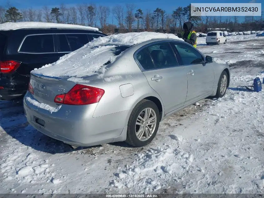 JN1CV6AR0BM352430 2011 Infiniti G37X