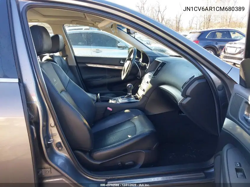 JN1CV6AR1CM680389 2012 Infiniti G37X