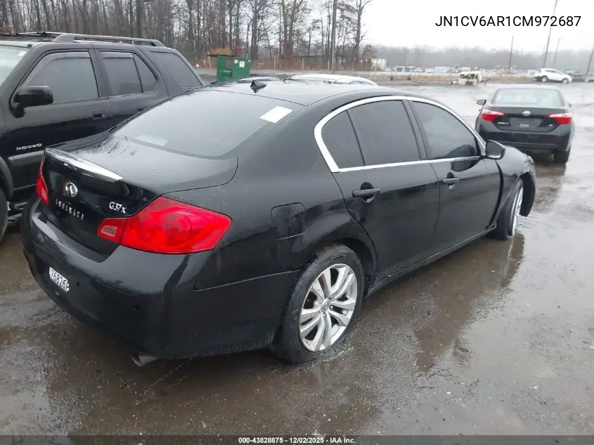 JN1CV6AR1CM972687 2012 Infiniti G37X