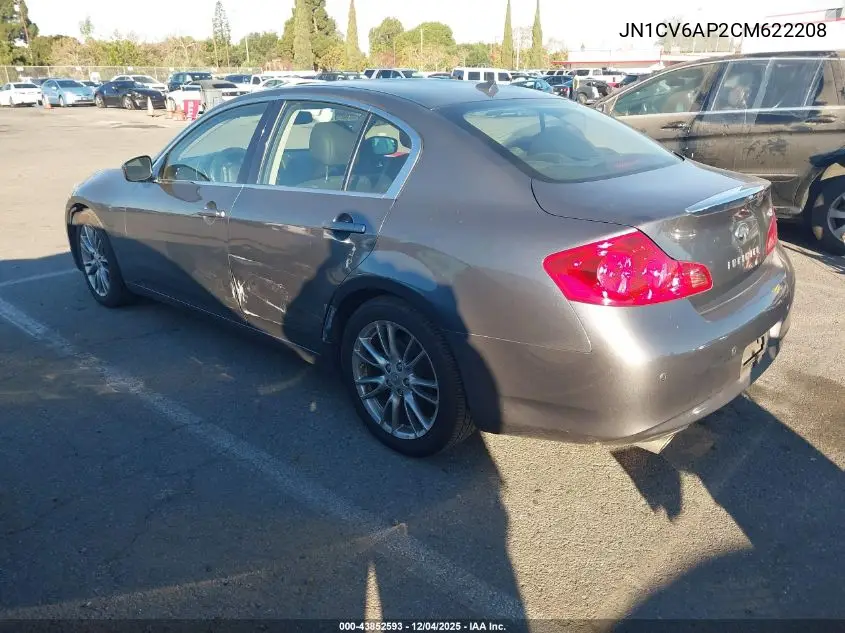 JN1CV6AP2CM622208 2012 Infiniti G37 Journey