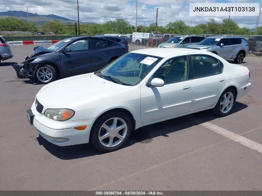 JNKDA31A43T103138 2003 Infiniti I35 Luxury