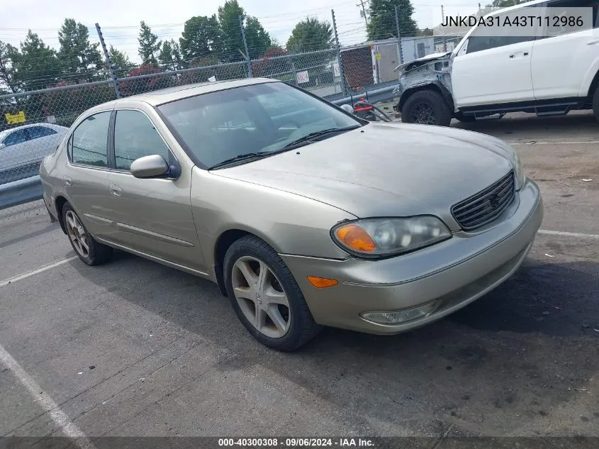 JNKDA31A43T112986 2003 Infiniti I35 Luxury