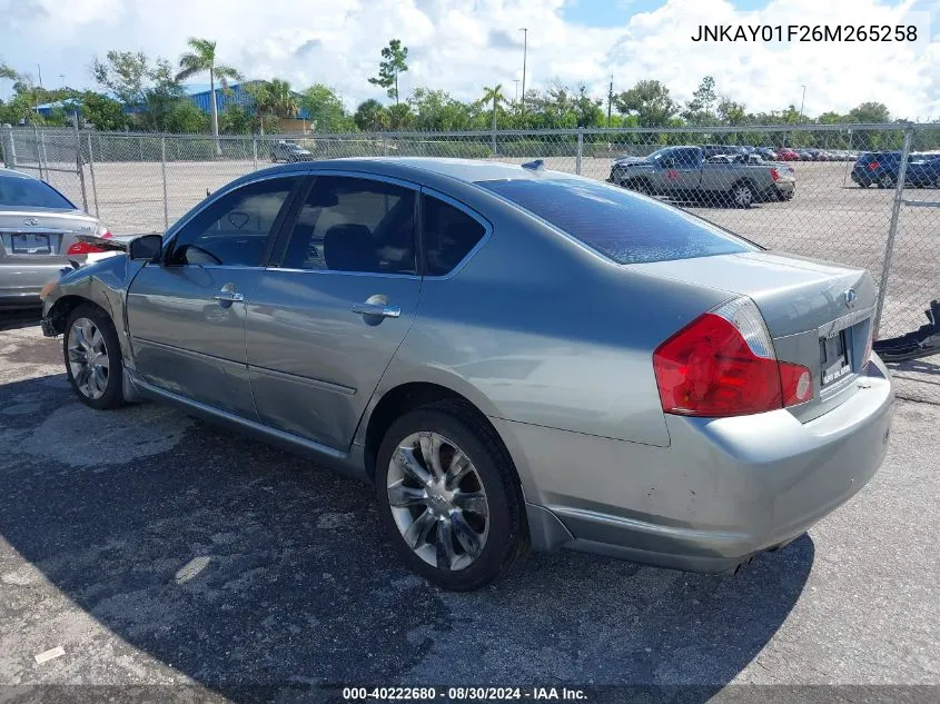 JNKAY01F26M265258 2006 Infiniti M35X