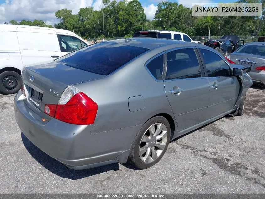 JNKAY01F26M265258 2006 Infiniti M35X