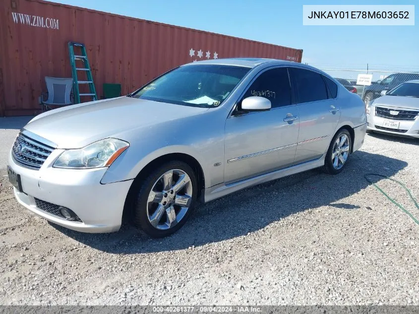 JNKAY01E78M603652 2008 Infiniti M35