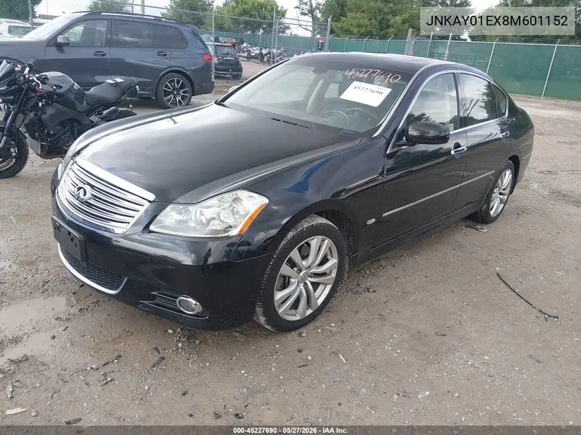 2008 Infiniti M35 VIN: JNKAY01EX8M601152 Lot: 45227690