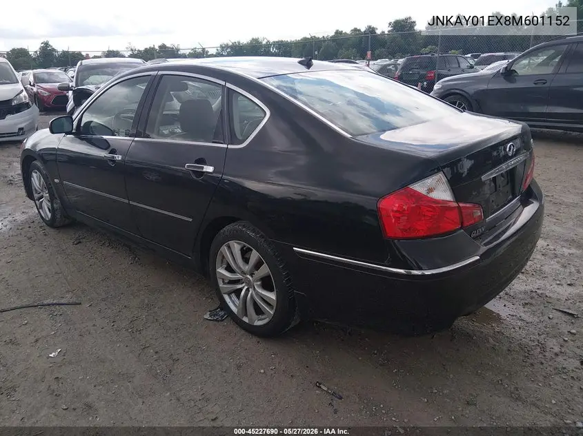 2008 Infiniti M35 VIN: JNKAY01EX8M601152 Lot: 45227690