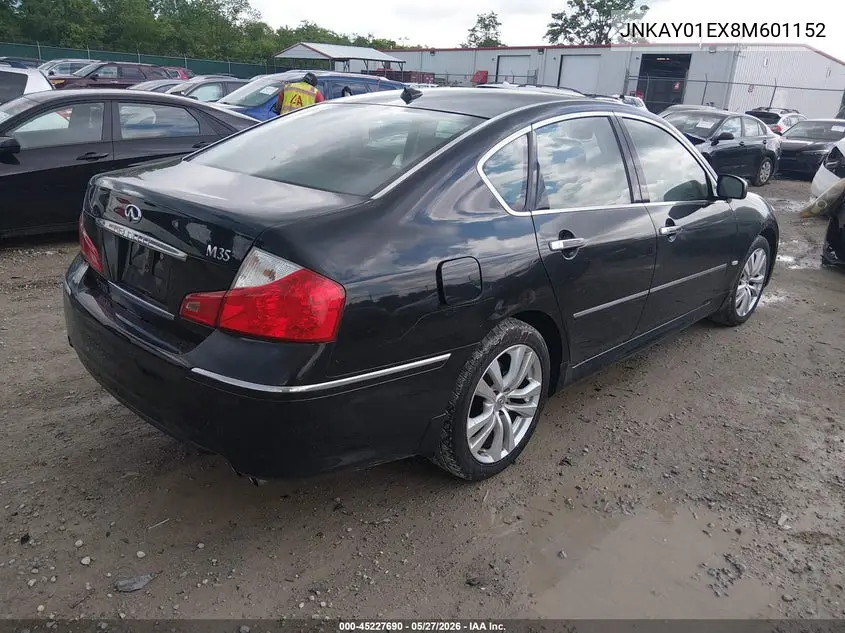 2008 Infiniti M35 VIN: JNKAY01EX8M601152 Lot: 45227690