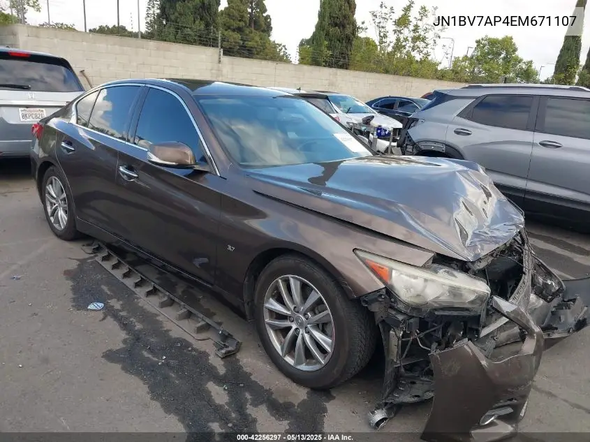 JN1BV7AP4EM671107 2014 Infiniti Q50 Premium