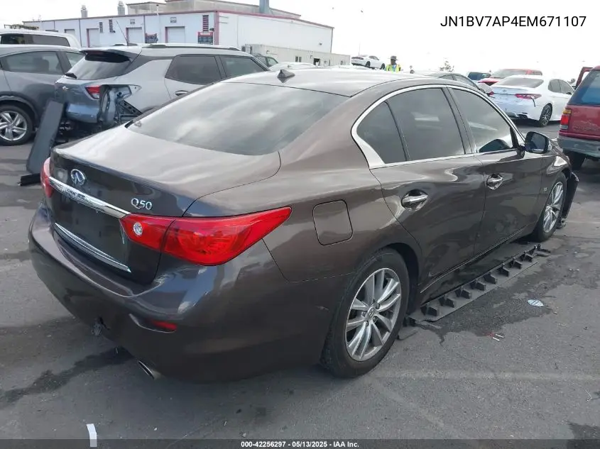 JN1BV7AP4EM671107 2014 Infiniti Q50 Premium