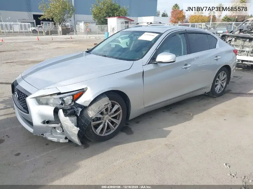 JN1BV7AP3EM685578 2014 Infiniti Q50 Premium