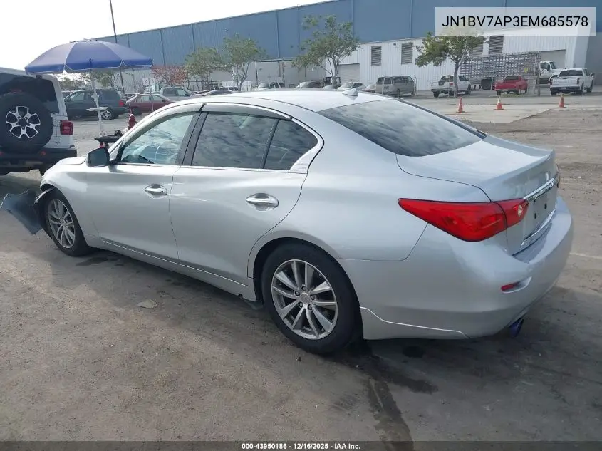 JN1BV7AP3EM685578 2014 Infiniti Q50 Premium