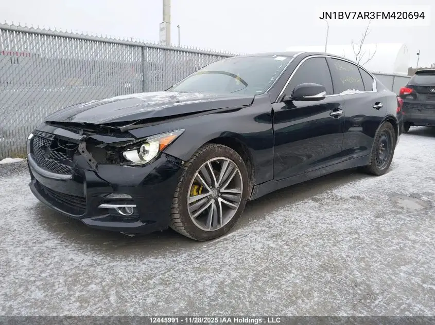 JN1BV7AR3FM420694 2015 Infiniti Q50 Sport