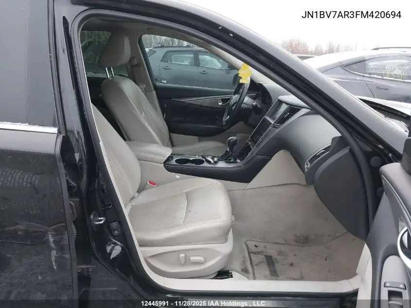 JN1BV7AR3FM420694 2015 Infiniti Q50 Sport