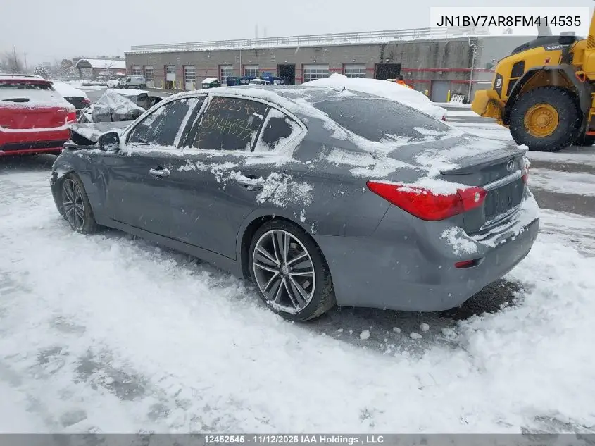 JN1BV7AR8FM414535 2015 Infiniti Q50
