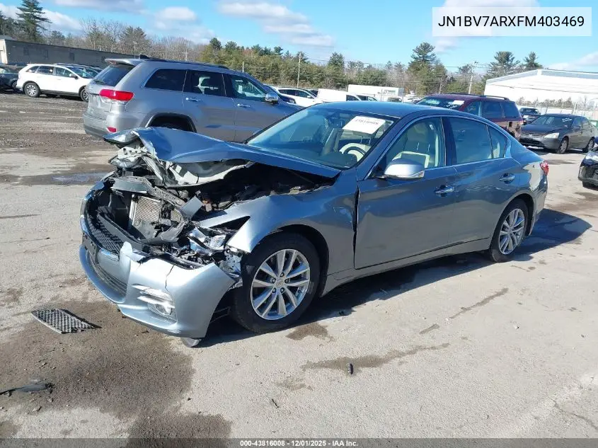 JN1BV7ARXFM403469 2015 Infiniti Q50 Premium