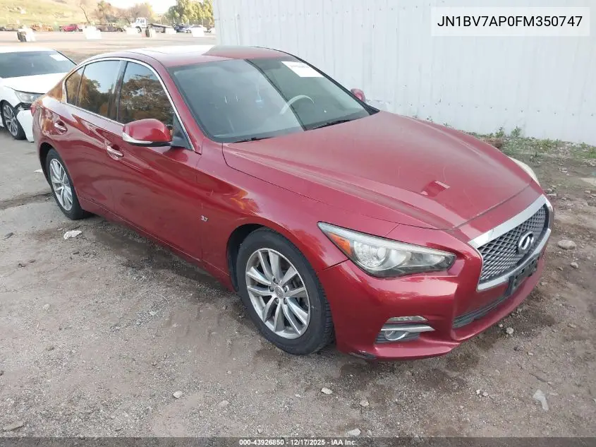 JN1BV7AP0FM350747 2015 Infiniti Q50 Premium