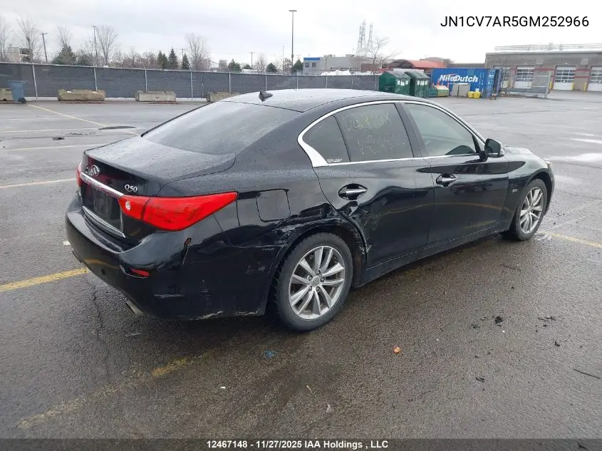 JN1CV7AR5GM252966 2016 Infiniti Q50 2.0T Base