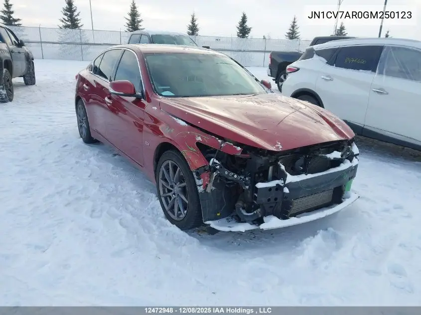 JN1CV7AR0GM250123 2016 Infiniti Q50 2.0T Base
