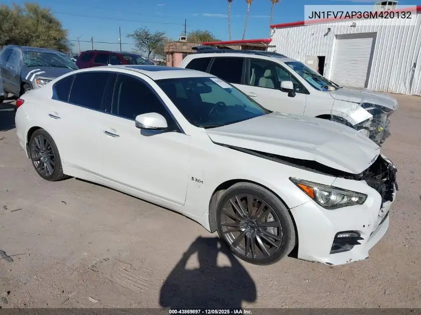 JN1FV7AP3GM420132 2016 Infiniti Q50 3.0T Red Sport 400