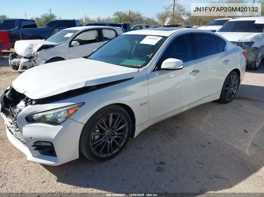 JN1FV7AP3GM420132 2016 Infiniti Q50 3.0T Red Sport 400