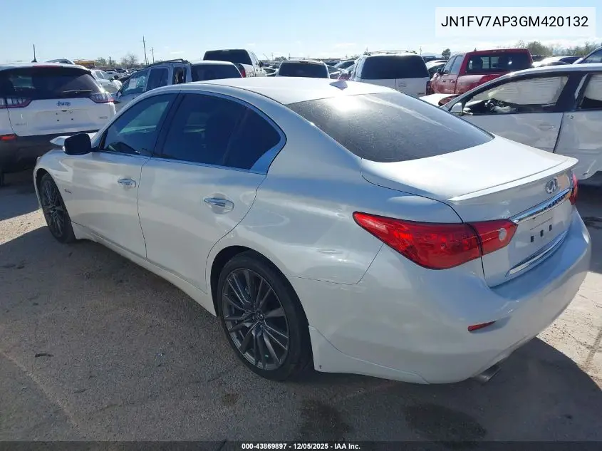 JN1FV7AP3GM420132 2016 Infiniti Q50 3.0T Red Sport 400