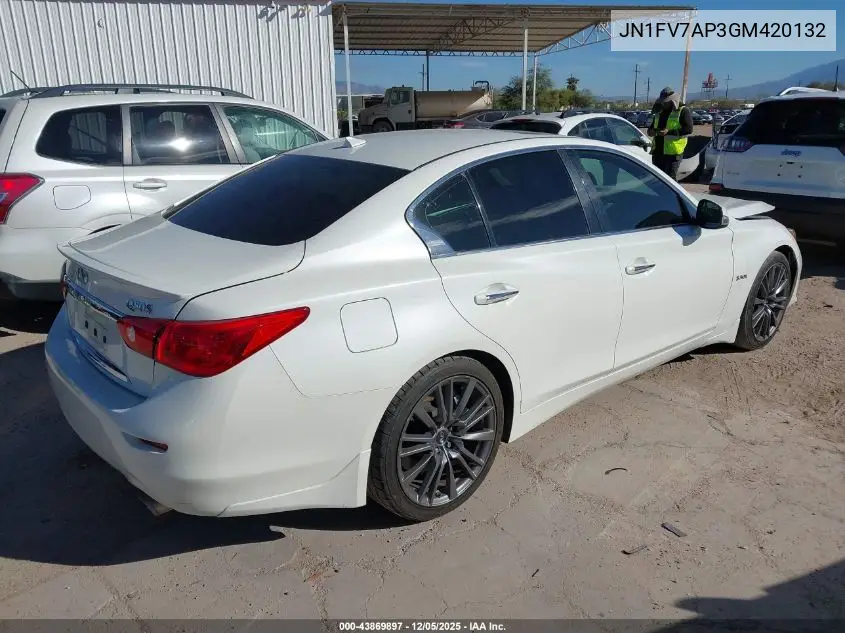 JN1FV7AP3GM420132 2016 Infiniti Q50 3.0T Red Sport 400