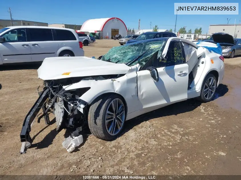 JN1EV7AR2HM839653 2017 Infiniti Q50