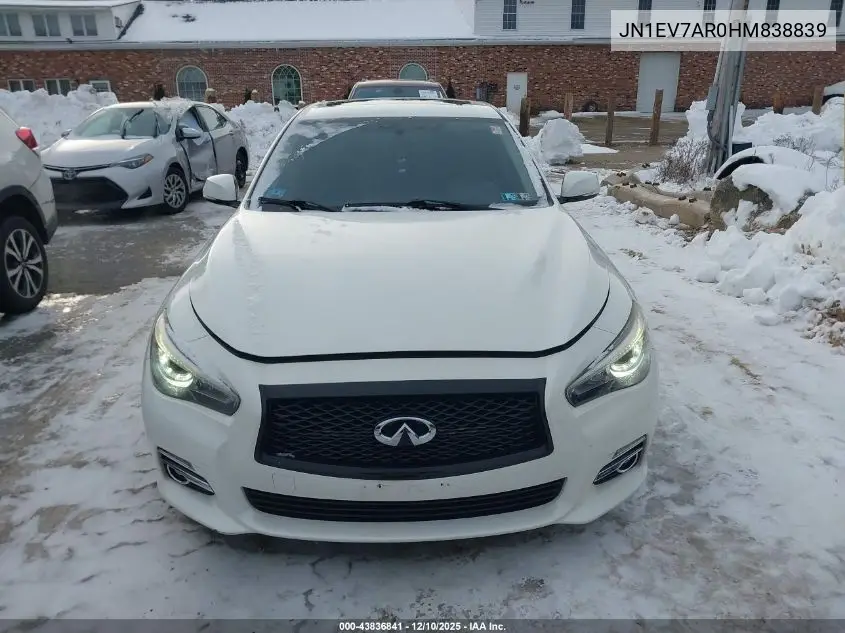 JN1EV7AR0HM838839 2017 Infiniti Q50 3.0T Premium/3.0T Signature Edition/3.0T Sport