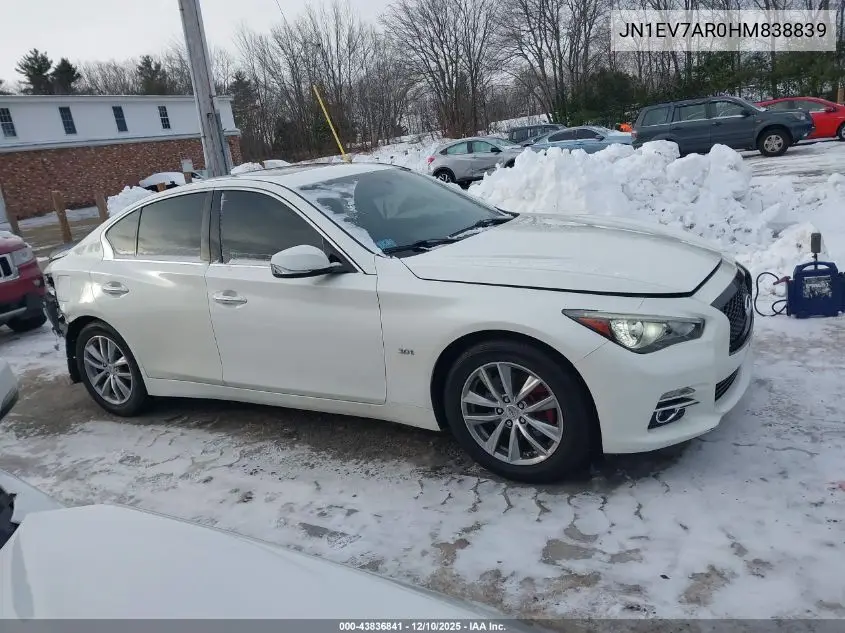 JN1EV7AR0HM838839 2017 Infiniti Q50 3.0T Premium/3.0T Signature Edition/3.0T Sport