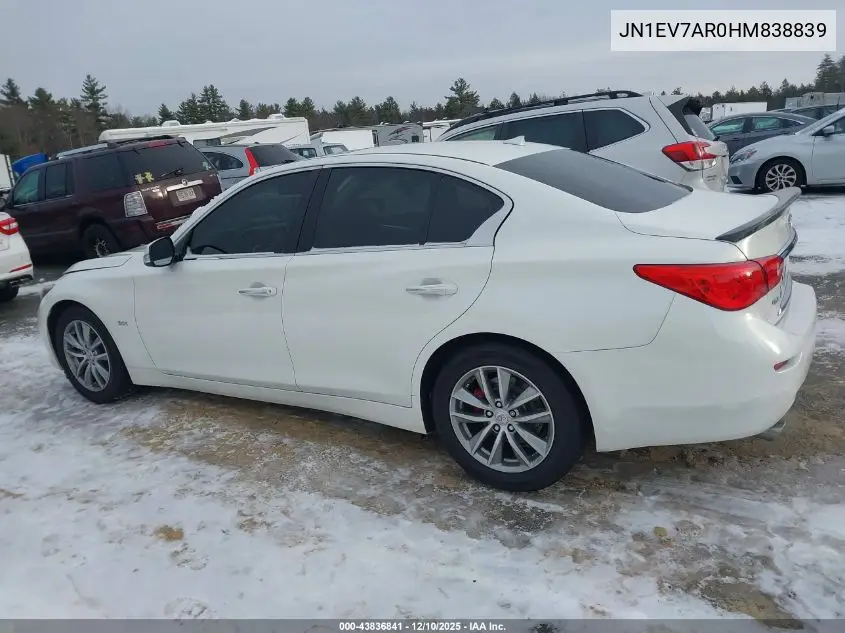 JN1EV7AR0HM838839 2017 Infiniti Q50 3.0T Premium/3.0T Signature Edition/3.0T Sport