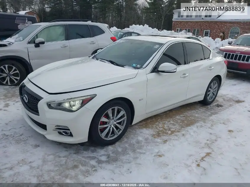 JN1EV7AR0HM838839 2017 Infiniti Q50 3.0T Premium/3.0T Signature Edition/3.0T Sport