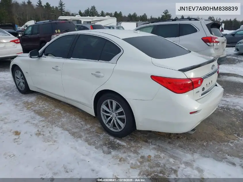 JN1EV7AR0HM838839 2017 Infiniti Q50 3.0T Premium/3.0T Signature Edition/3.0T Sport