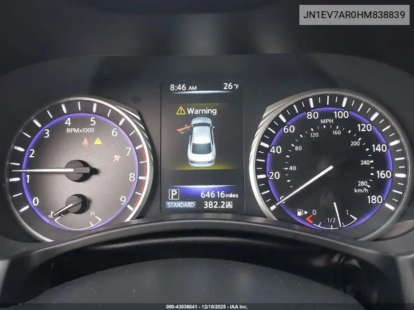 JN1EV7AR0HM838839 2017 Infiniti Q50 3.0T Premium/3.0T Signature Edition/3.0T Sport