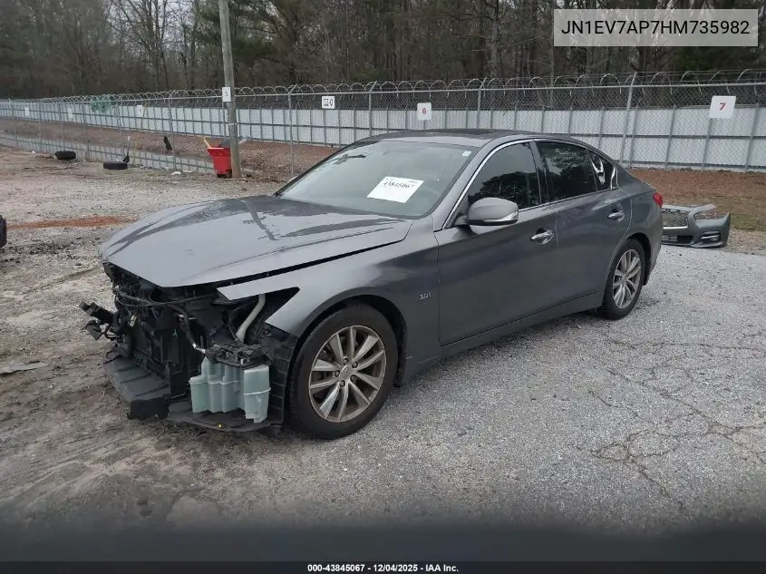 JN1EV7AP7HM735982 2017 Infiniti Q50 3.0T Premium