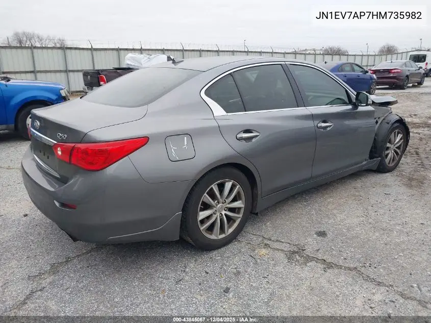JN1EV7AP7HM735982 2017 Infiniti Q50 3.0T Premium