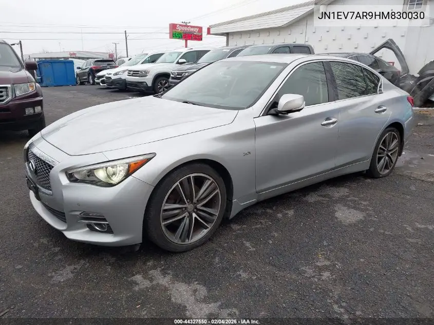JN1EV7AR9HM830030 2017 Infiniti Q50 3.0T Premium