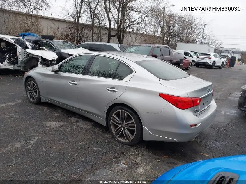 JN1EV7AR9HM830030 2017 Infiniti Q50 3.0T Premium