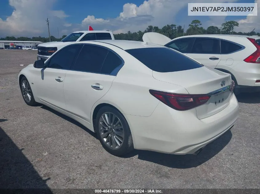 JN1EV7AP2JM350397 2018 Infiniti Q50 Luxe/Sport