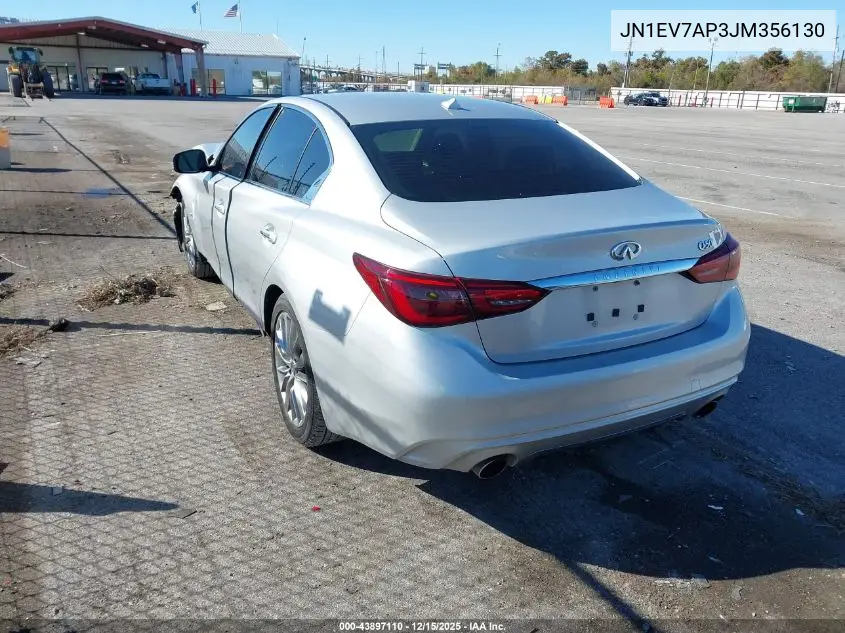 JN1EV7AP3JM356130 2018 Infiniti Q50 3.0T Luxe